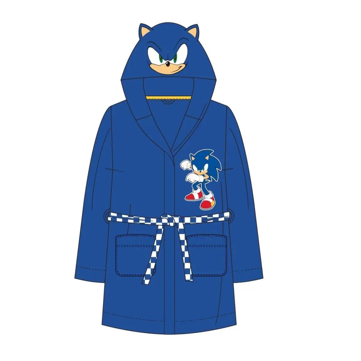 Albornoz Kinder Sonic Coral Fleece mit Capucha und Cinturón Azul 1/7