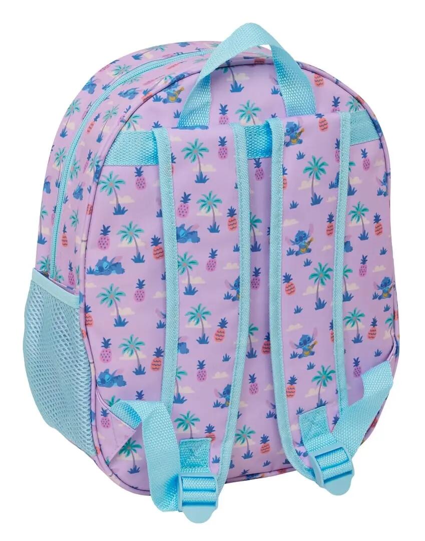 Mochila 3D Infantil Stitch con Portabotellas y Asas Acolchadas Azul 4/5