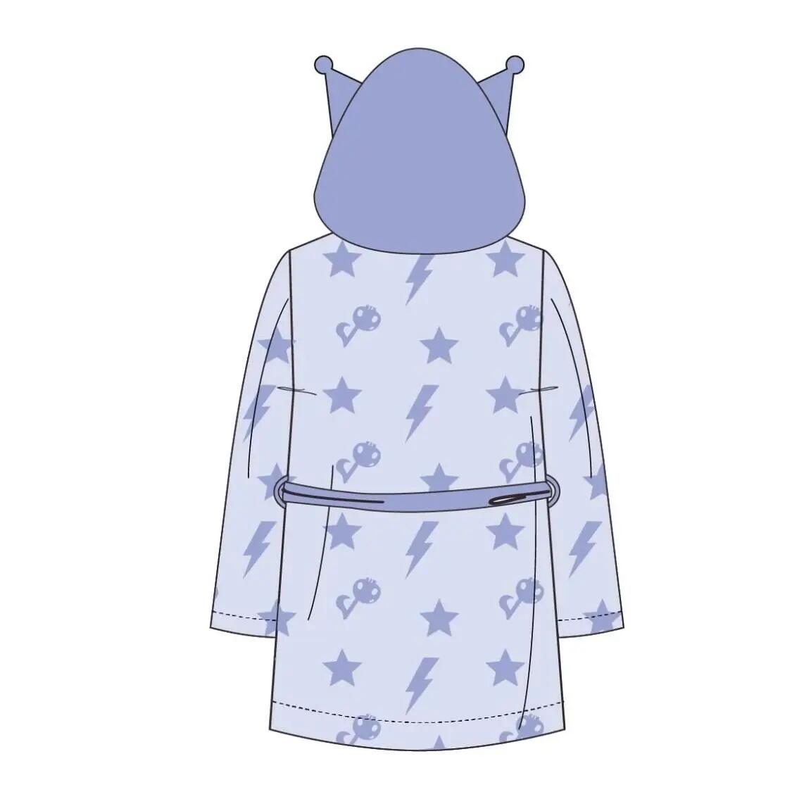 Albornoz Infantil Hello Kitty Kuromi Coral Fleece con Capucha Azul Claro 4/7