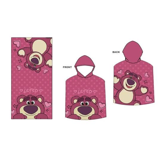 Poncho de microfibra baño Enfant Lotso Toy Story avec capucha Rosa 55x110