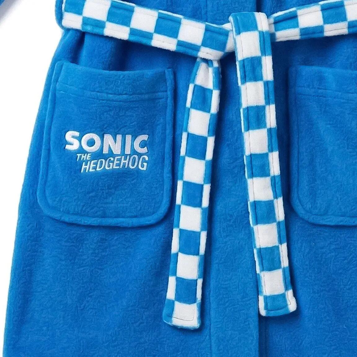 Albornoz Kinder Sonic Coral Fleece mit Capucha und Cinturón Azul 5/7
