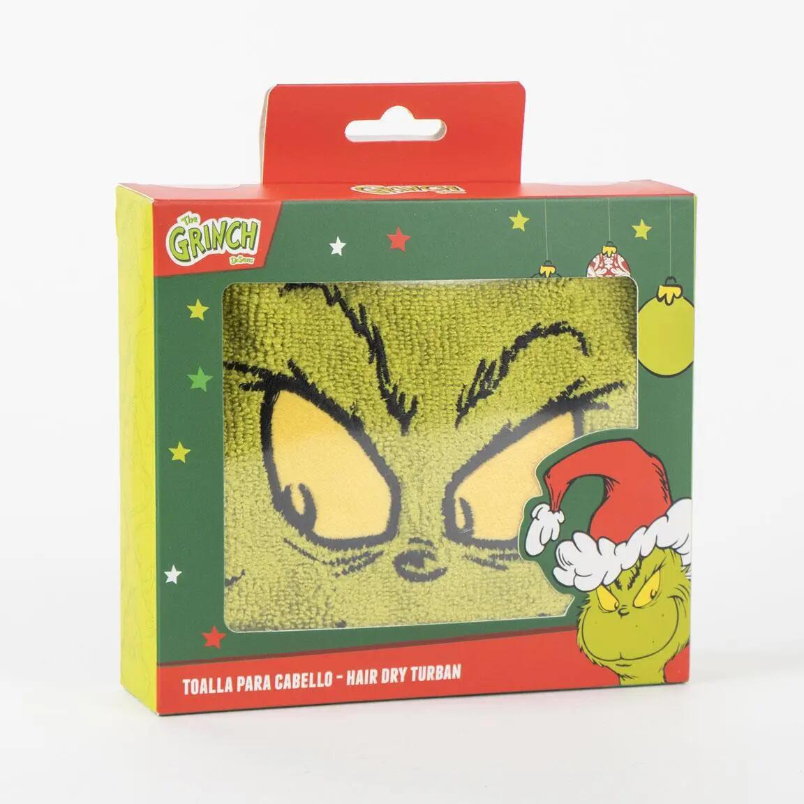 Toalla para Cabello Tipo Turbante de Baño The Grinch Verde para Ducha 4/4