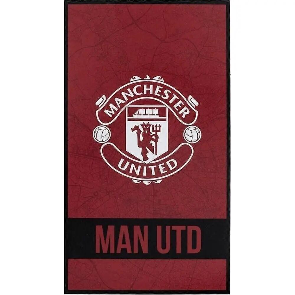 Telo mare in microfibra Adulti Manchester United 70x140 cm Rosso 2/6