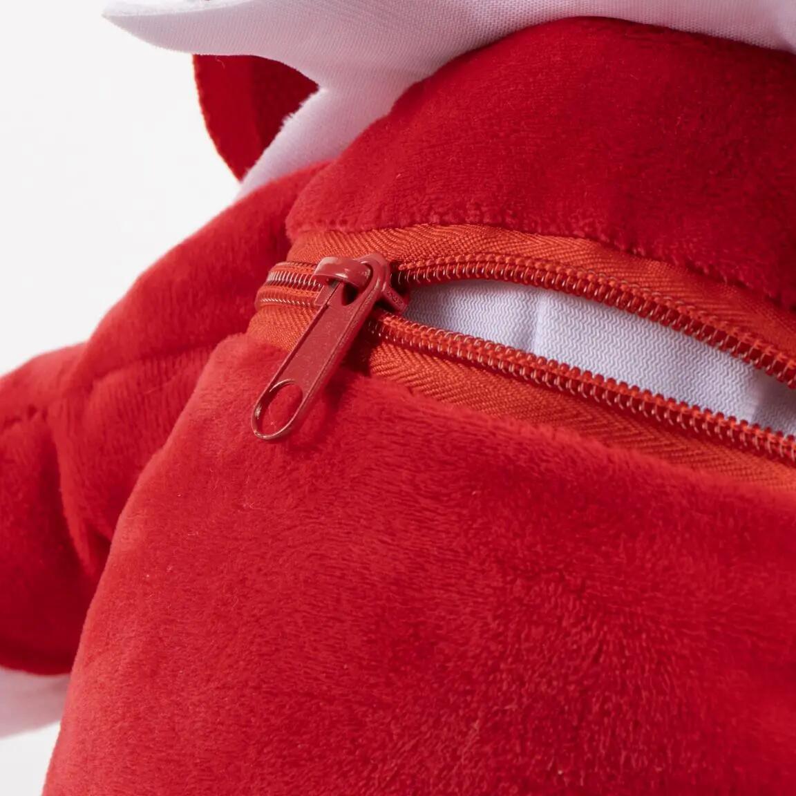 Mochila Infantil The Elf de Peluche con Cremallera de Poliéster Roja 7/7