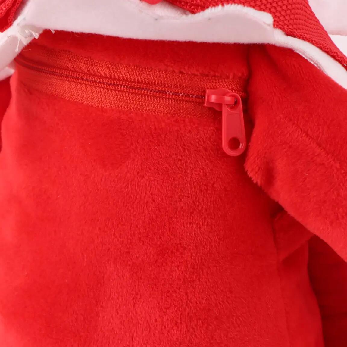 Mochila Infantil The Elf de Peluche con Cremallera de Poliéster Roja 6/7