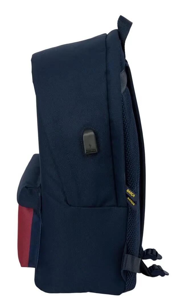 Mochila FC Barcelona para adultos, para laptop de 15,6", com porta USB, azul 5/7