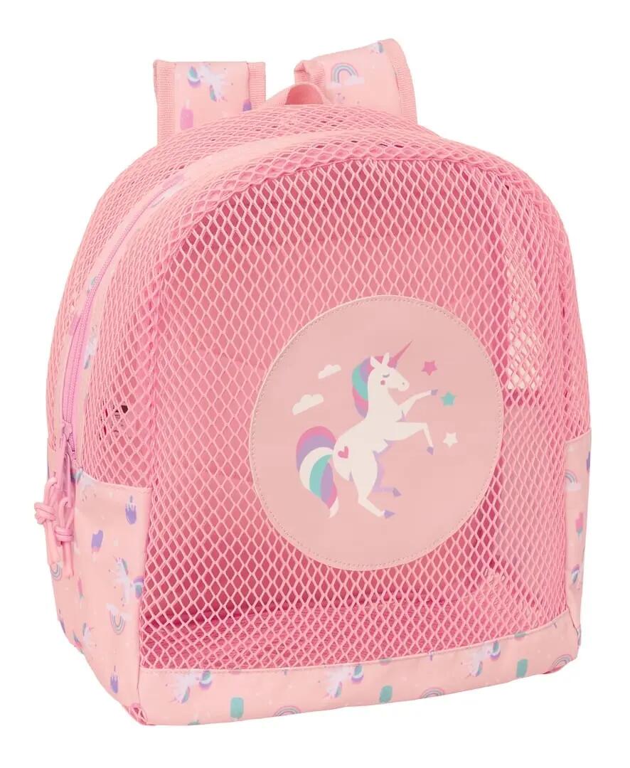 Einhorn-Kinderrucksack aus Netzgewebe mit gepolsterten Tragegriffen 3/5