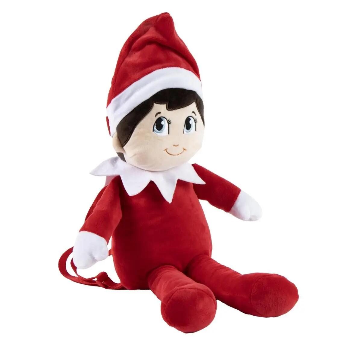 Mochila Infantil The Elf de Peluche con Cremallera de Poliéster Roja 2/7
