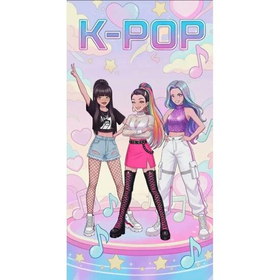 Serviette en microfibre K-Pop plage et bain Enfant 70x140 avec design pop