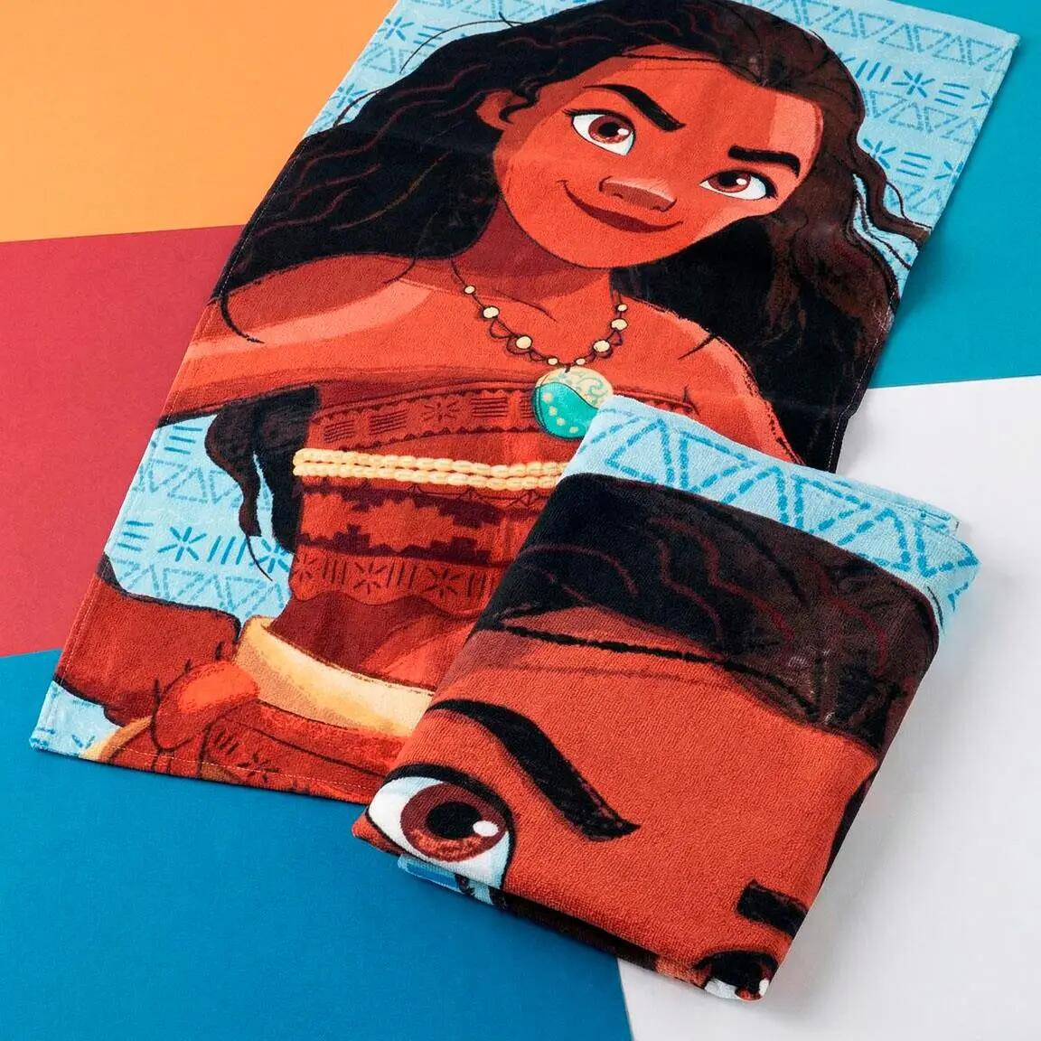 Toalla de Playa Microfibra Infantil Moana Azul Claro 70x140 cm Secado Rápido 7/7