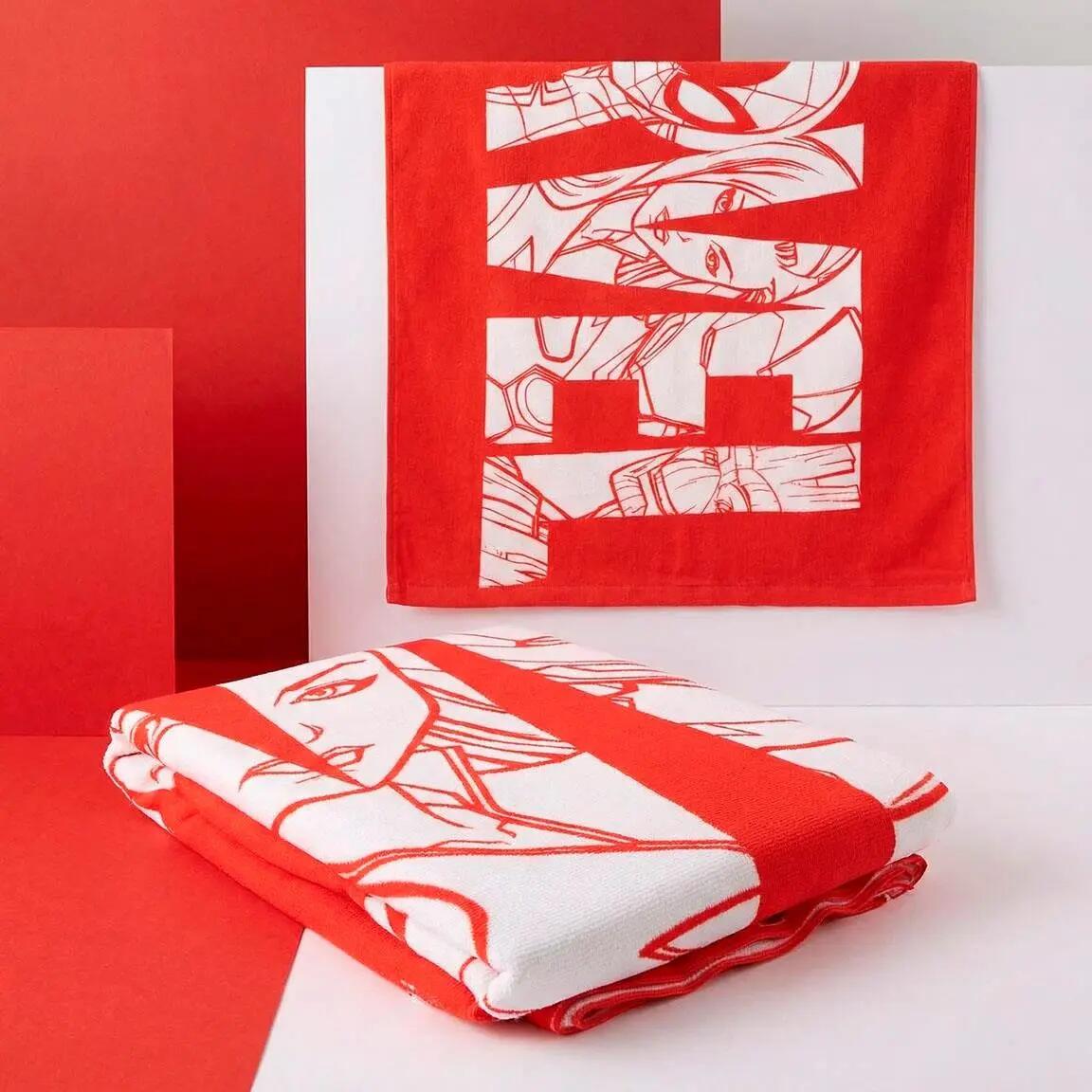 Toalla de playa microfibra Adultos Marvel Roja und Blanca 90x180 cm 7/7
