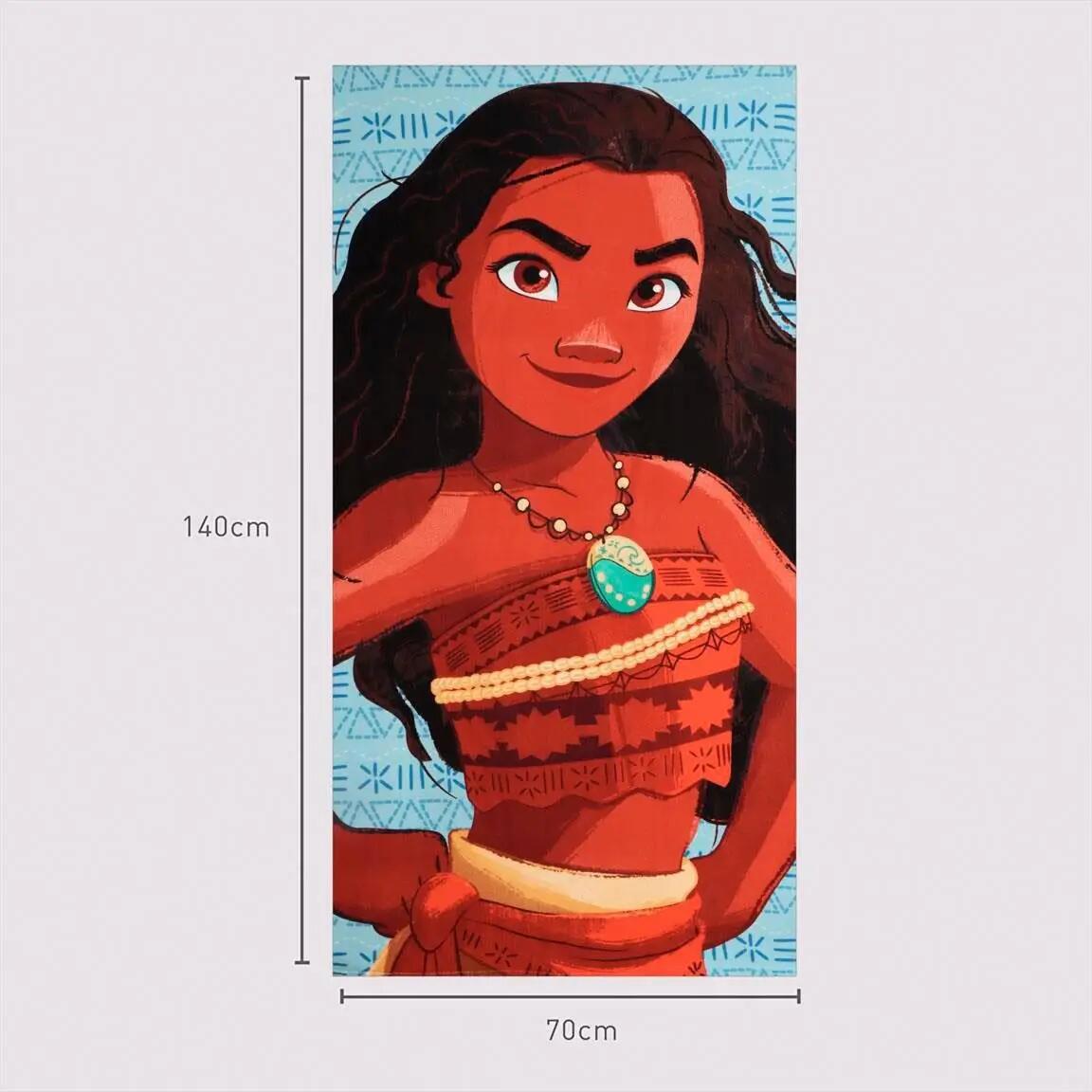Toalla de Playa Microfibra Infantil Moana Azul Claro 70x140 cm Secado Rápido 6/7
