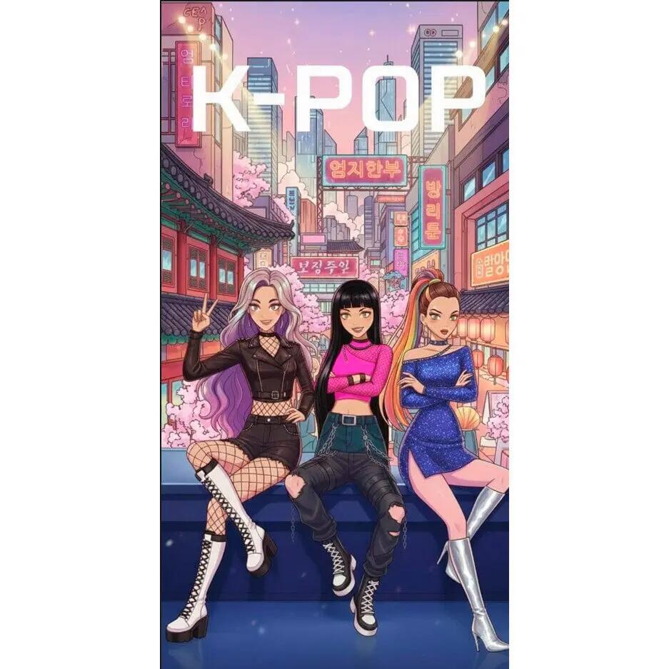 Mikrofaser-Strandtuch Kpop Erwachsene 70x140 cm Kpop-Print 3/3