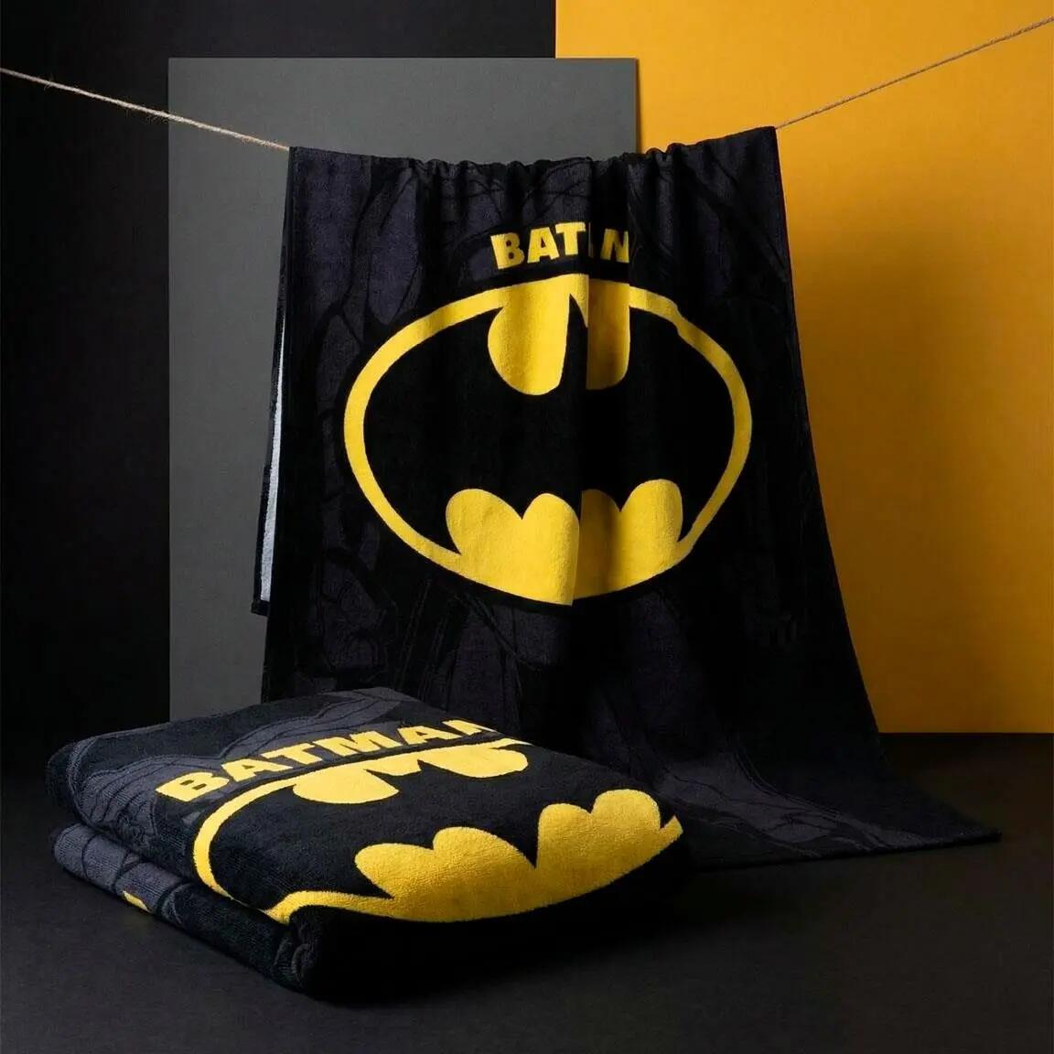 Toalla de Playa Microfibra Adultos Batman Negra e Amarilla 90x180 cm 7/7