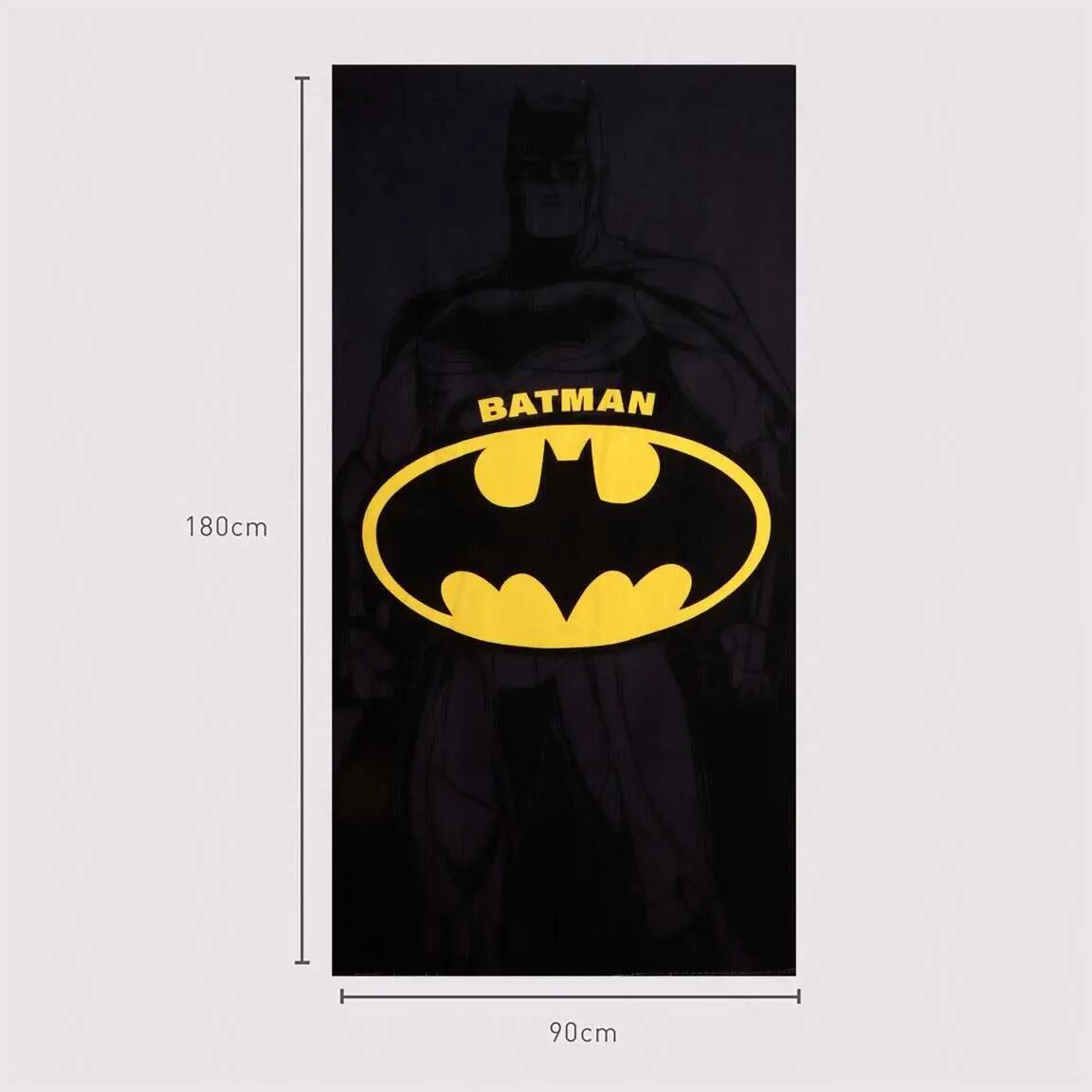 Toalla de Playa Microfibra Adultos Batman Negra e Amarilla 90x180 cm 6/7