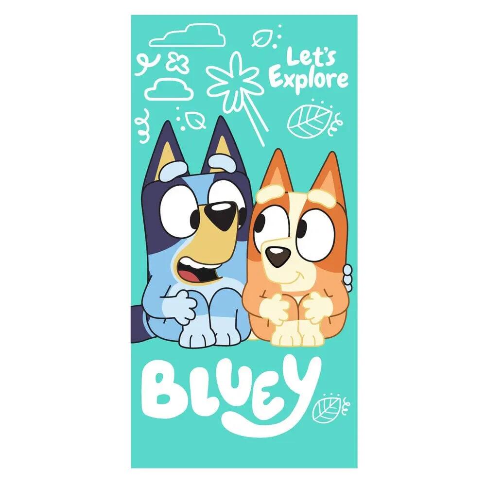 Toalla de playa microfibra Infantil Bluey para baño e ducha Azul 70x140 3/3