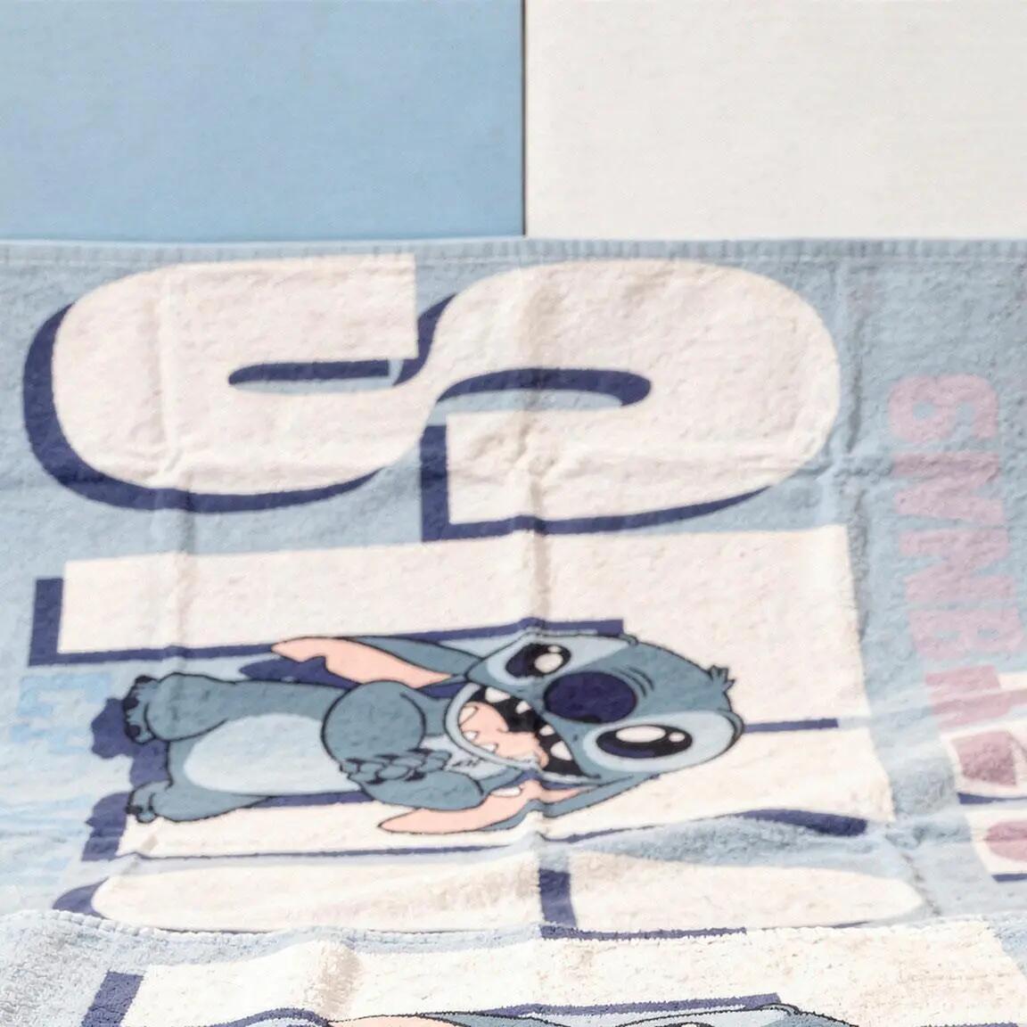 Toalla de microfibra playa Stitch Azul 90x180 cm Secado Rápido 7/7