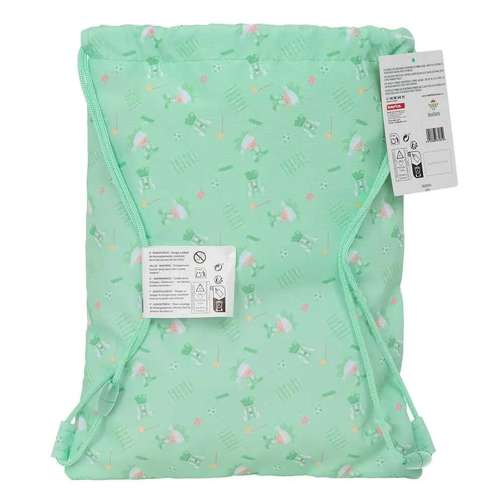 Real Betis Balompié Kinder-Flachtasche mit Kordelzug und Tasche, Grün 7/7