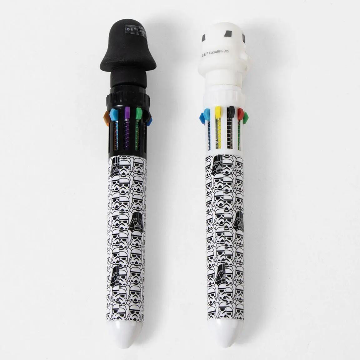 Bolígrafo 10 Colores Infantil Star Wars Multicolor Negro y Blanco 5/7