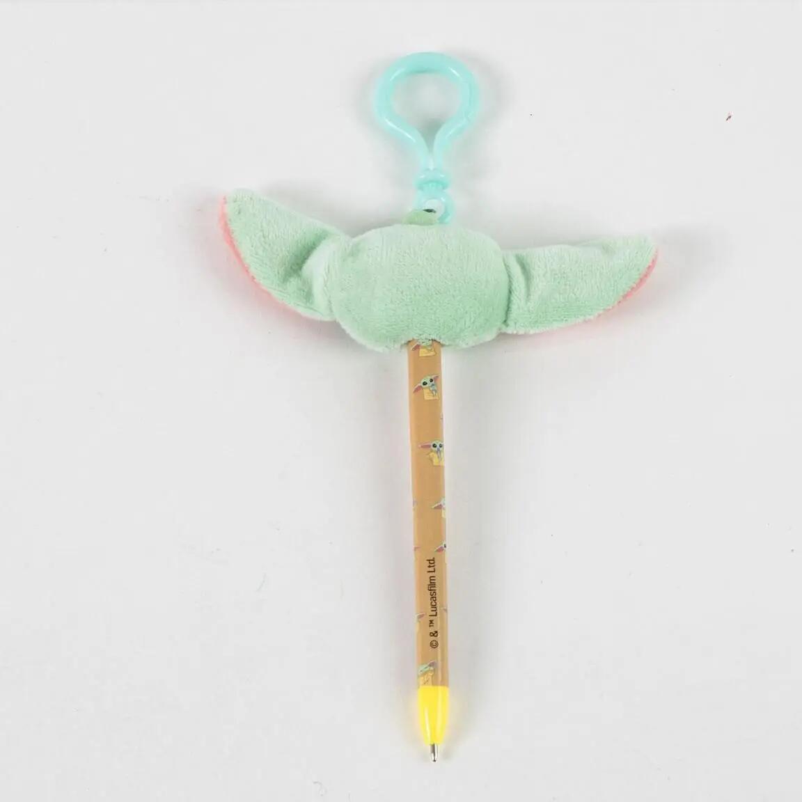Bolígrafo Colgante Infantil The Mandalorian con Peluche y Clip Mosquetón Verde 5/7
