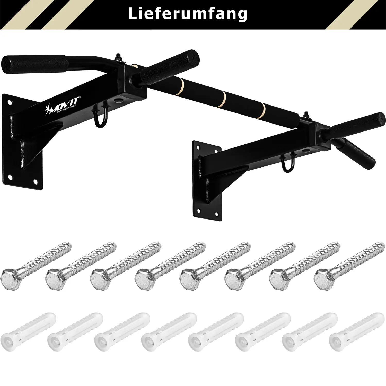 Klimmzugstange Wandmontage Schwarz/Weiss 2/10