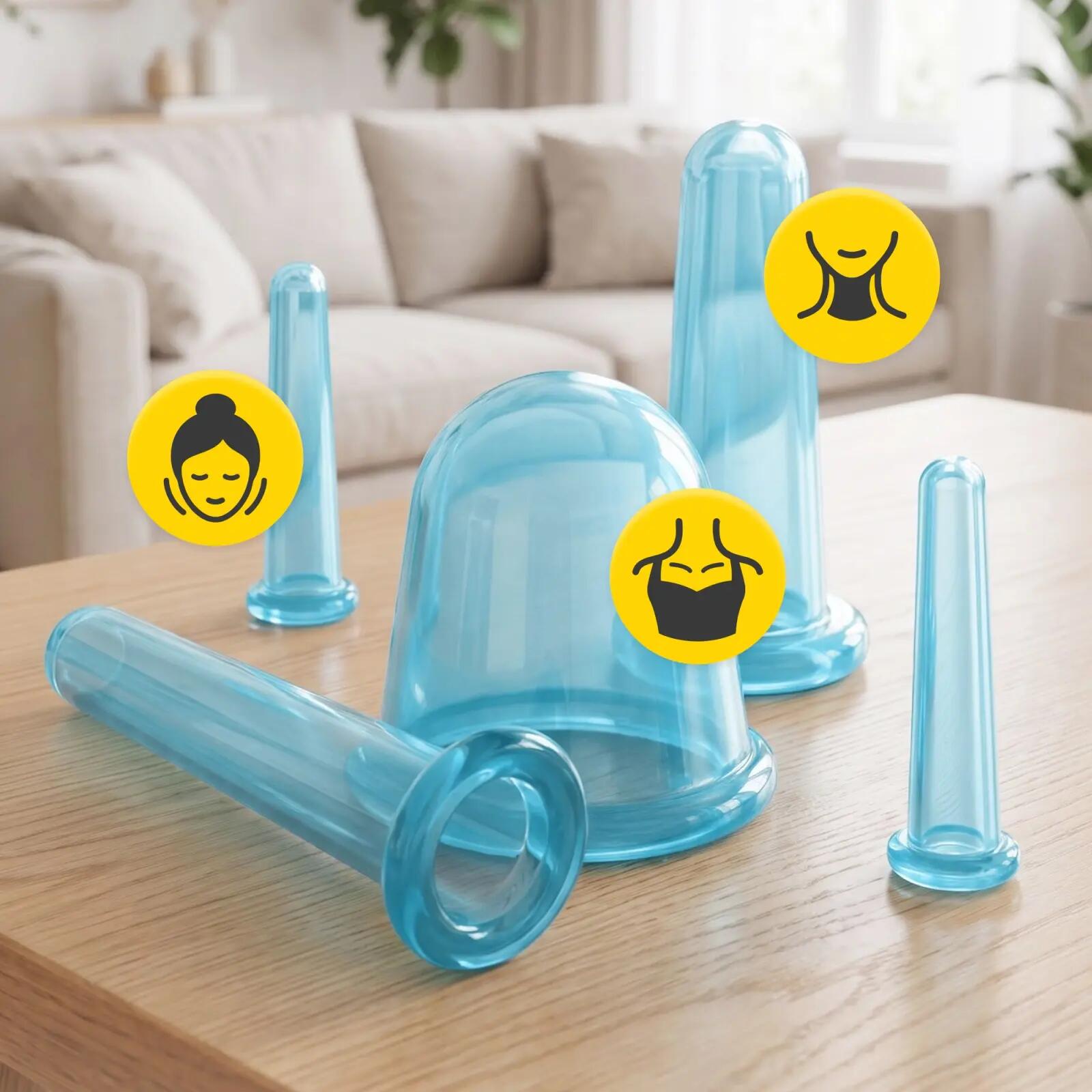Silikon Schröpfgläser 5er Set 4FIZJO FACE+ 5/15
