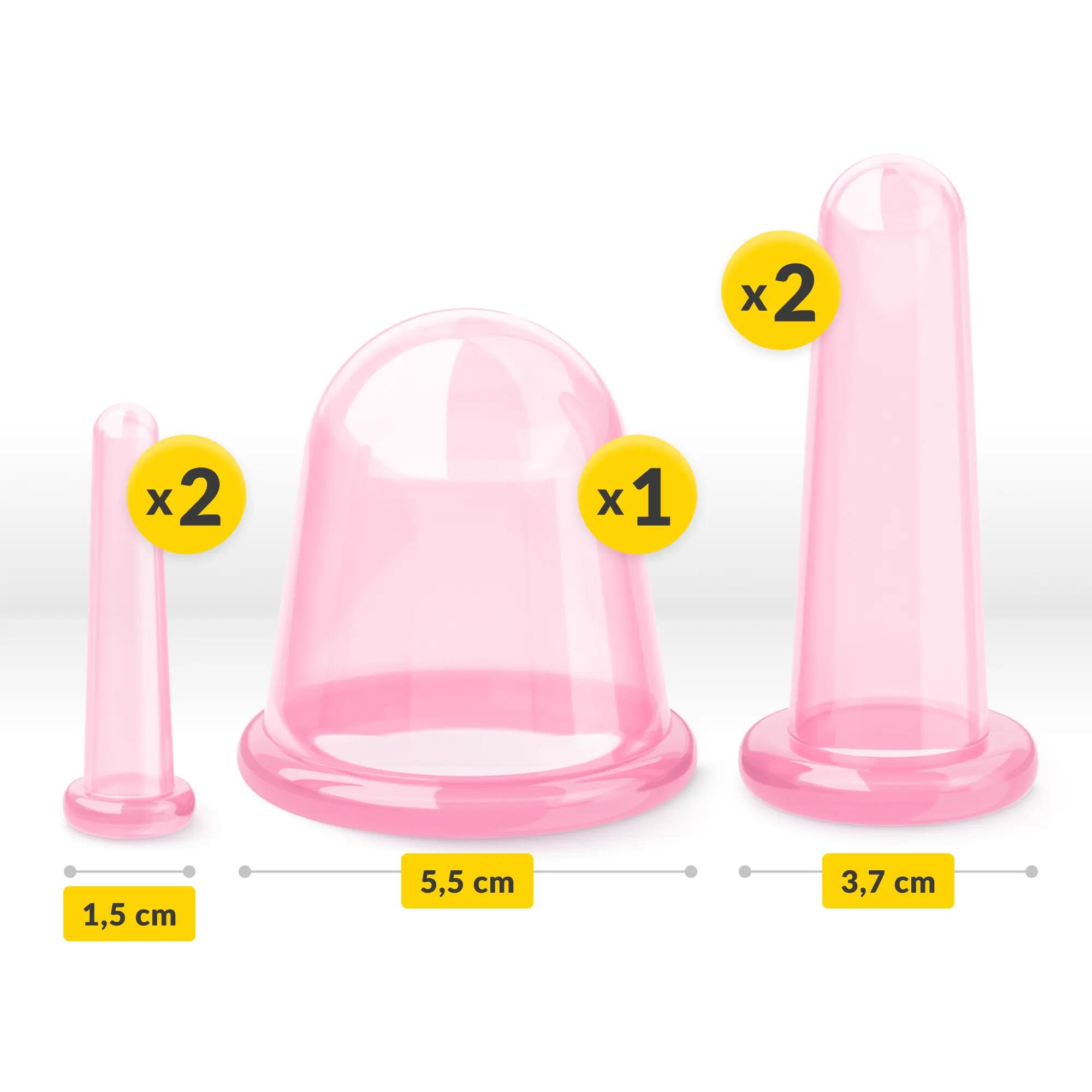 Silikon Schröpfgläser 5er Set 4FIZJO FACE+ 6/15