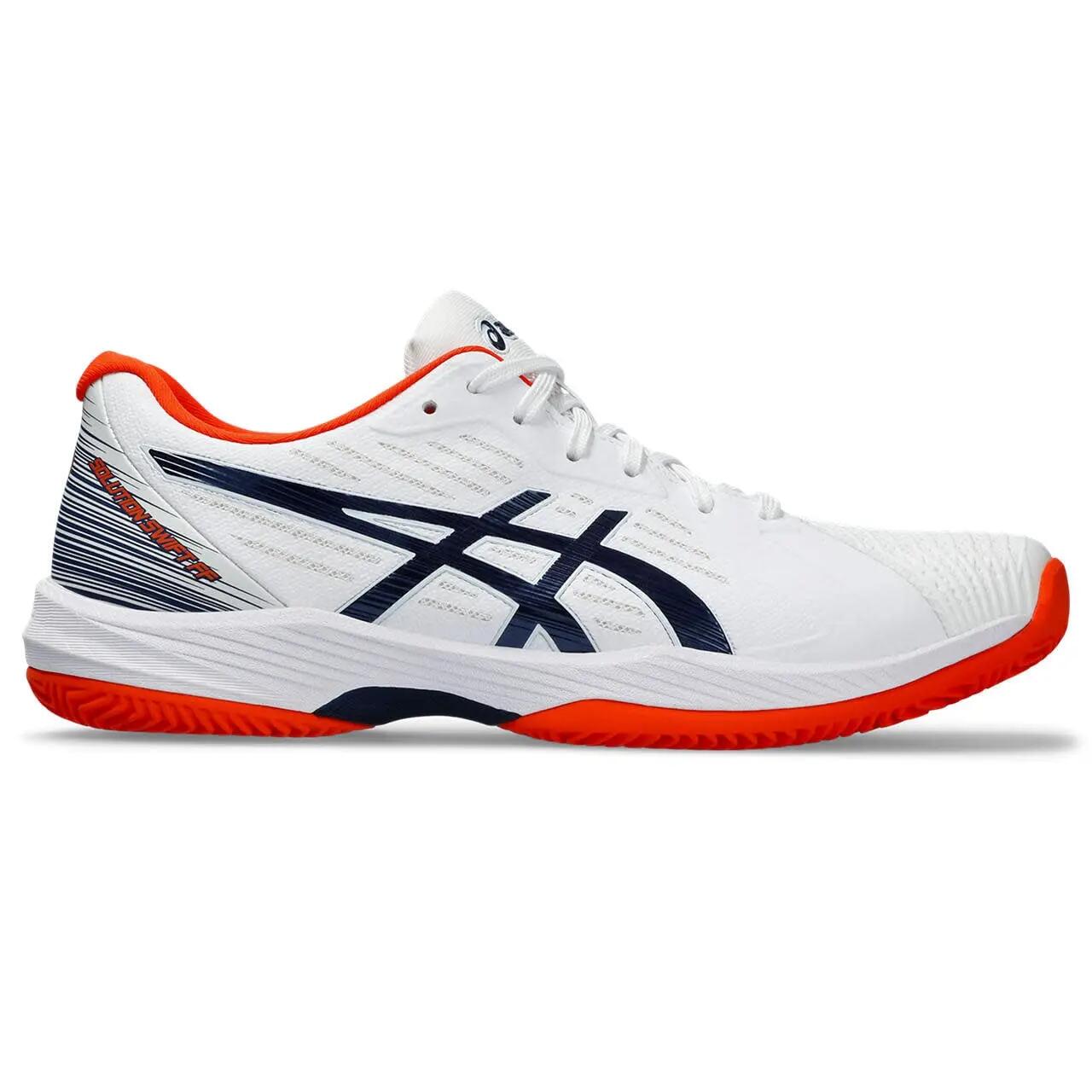 Chaussures de tennis ASICS Solution Swift Clay - amorti GEL, blanc/bleu 1/8