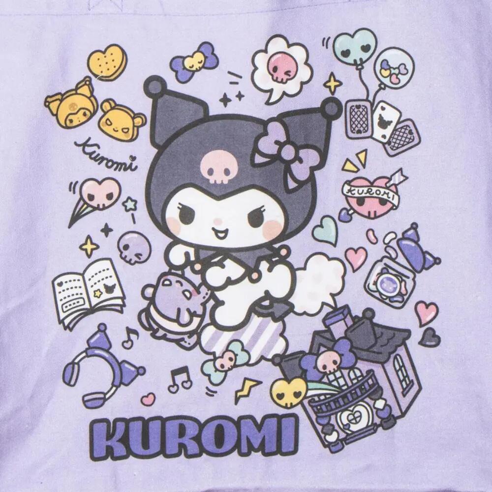 Sacola de compras infantil Hello Kitty Kuromi tamanho XL em poliéster lilás 2/3