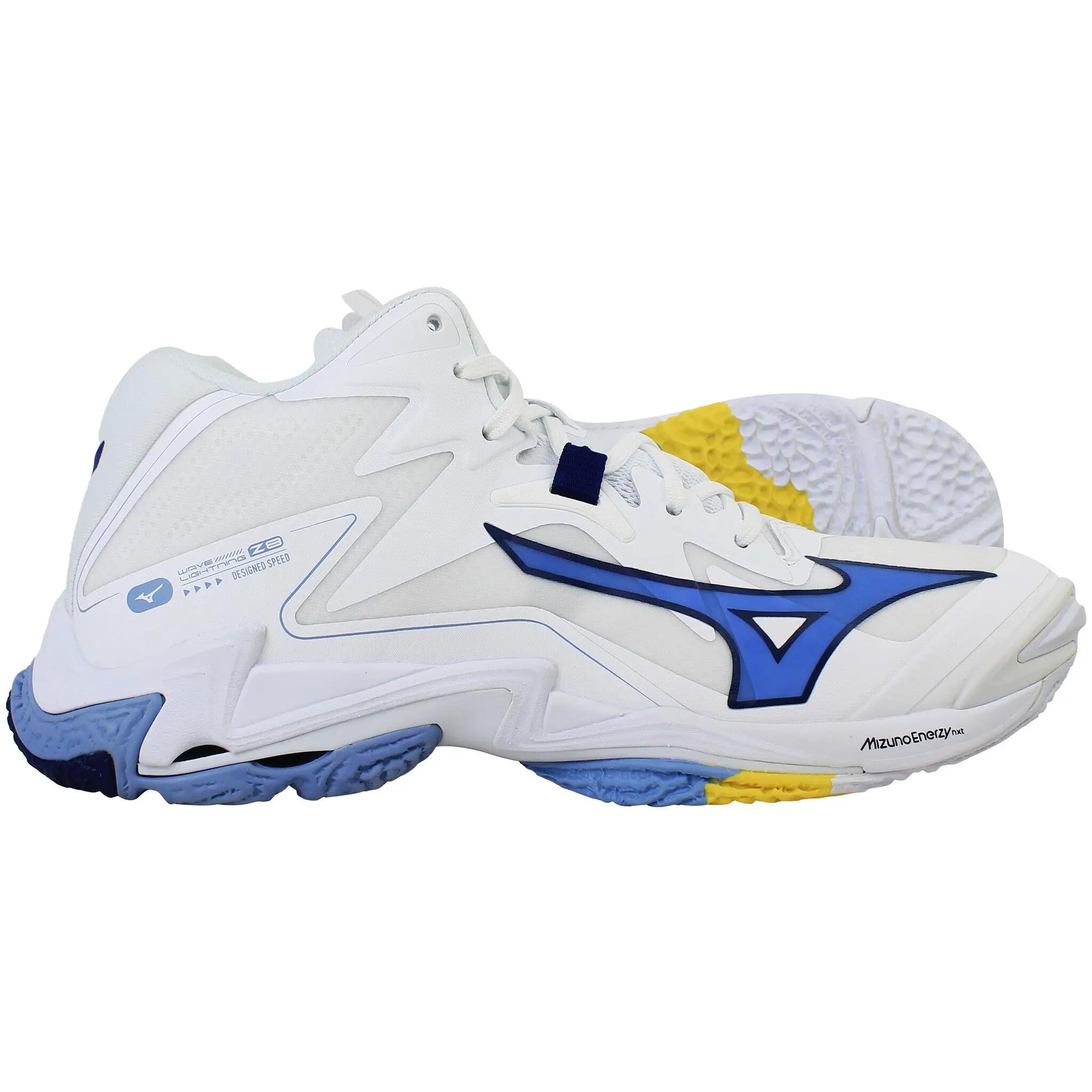 Scarpe da volley Mizuno Wave Lightning Z8 Mid Bianco/Bellwether Blue/B.Air Blue 4/5