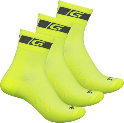 Fietssokken 3-pack hi-vis regular cut