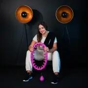 Sada masážní hula hoop HMS HHW12 a BR163 zeštíhlujícího pásu 8/10