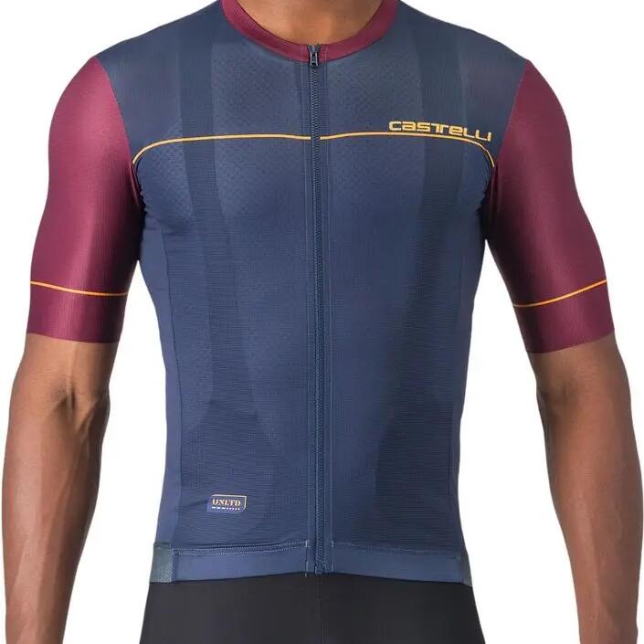 Castelli Unlimited Endurance 2 Men's Short Sleeve Jersey Bordeaux Blue
