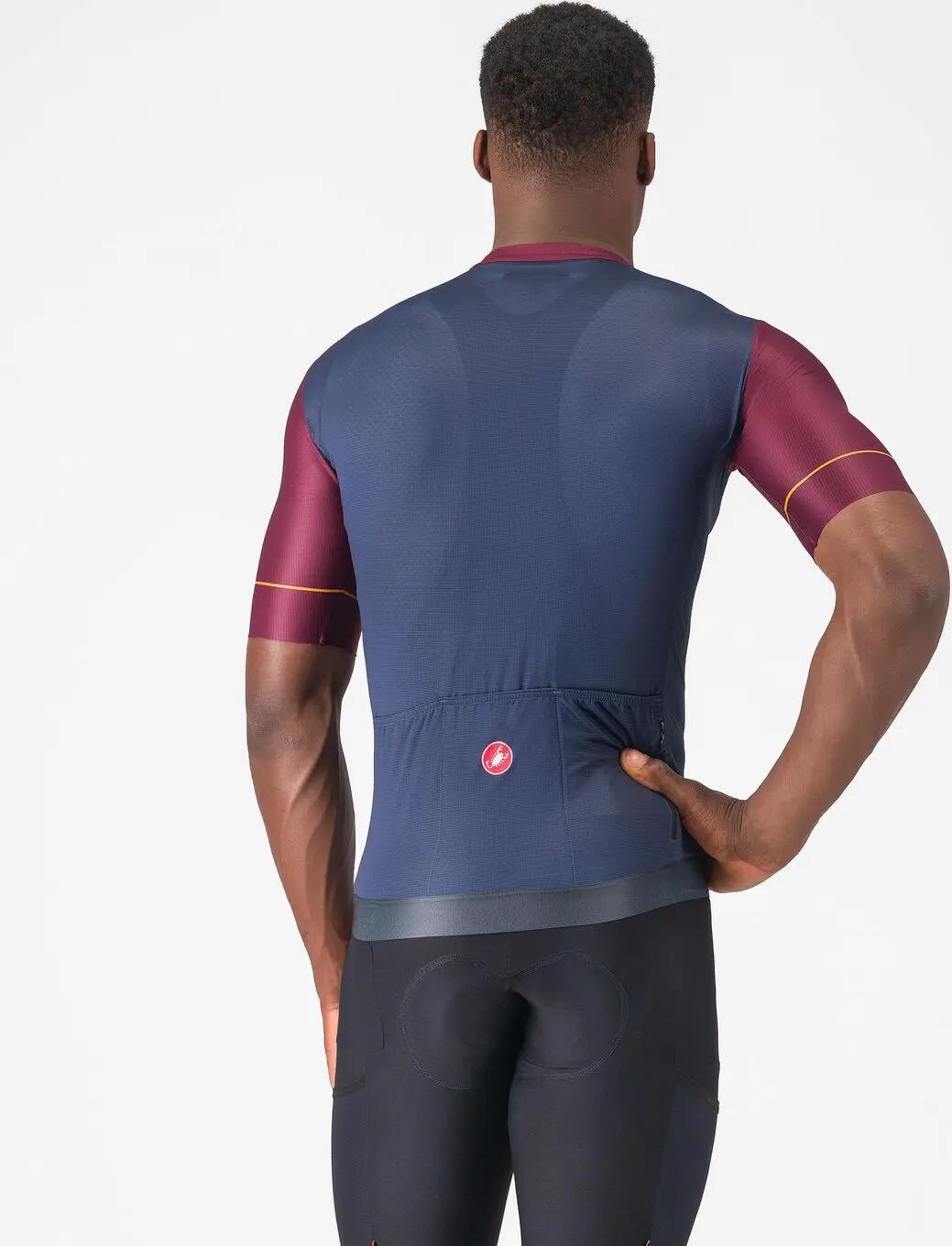 Maillot de manga corta Castelli Unlimited Endurance 2 Azul Burdeos para hombre 2/7