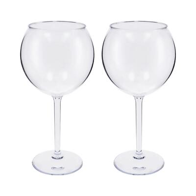 Set van 2 gin tonic glazen lua camping long drink glazen tritan 680 ml