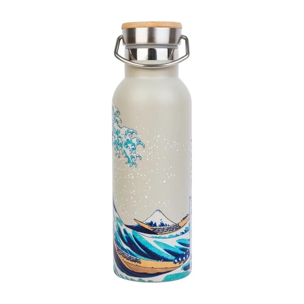 Gourde en acier inoxydable La Gran Ola de Kanagawa Hokusai Blanca 0,5 L 4/6
