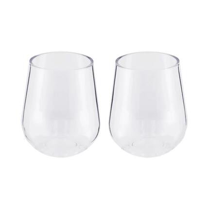 Set van 2 Lua camping waterglazen reis glazen Tritan 400 ml