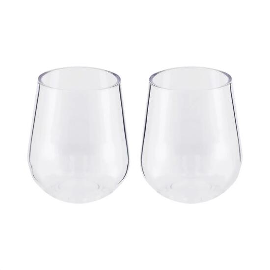 Set van 2 Lua camping waterglazen reis glazen Tritan 400 ml