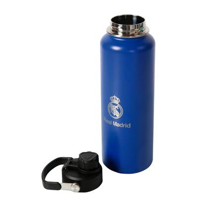 Gourde isotherme Enfant Real Madrid en acier inoxydable avec Pajita Bleu 1,2 L