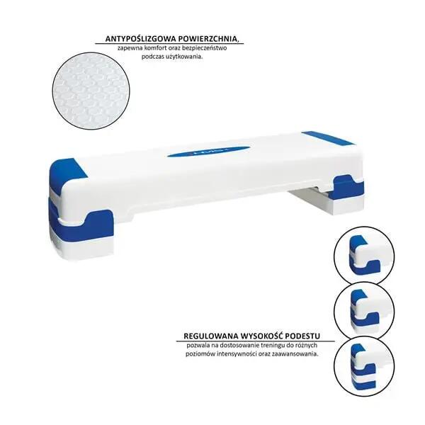 Plateforme Step Aérobic (Blanc / Bleu) 10/11