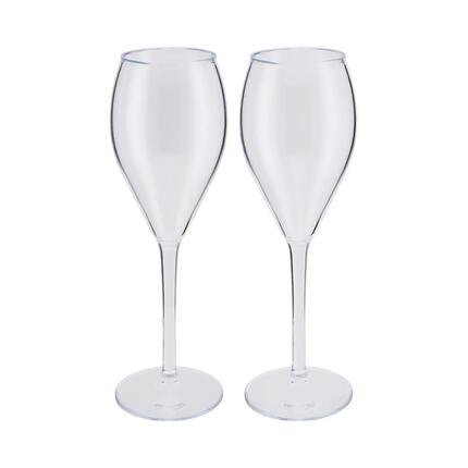 Set van 2 Lua Tritan champagne glazen camping reis 220 ml