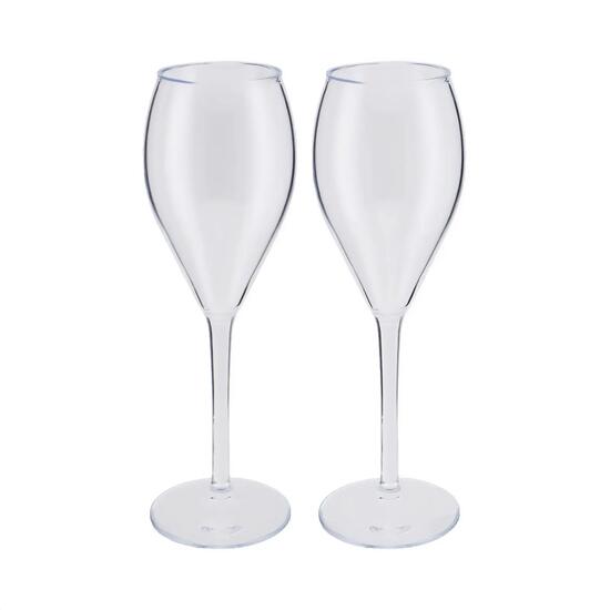 Set van 2 Lua Tritan champagne glazen camping reis 220 ml