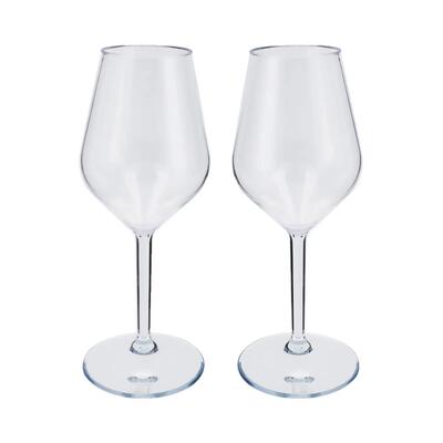 Set van 2 lua tritan wijnglazen camping reis wijnglazen witte wijn 470 ml
