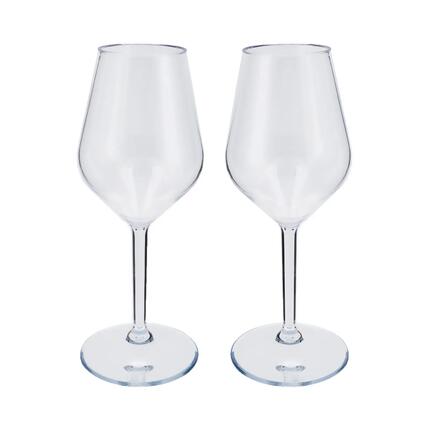 Set van 2 Lua Tritan wijnglazen camping reis wijnglazen witte wijn 470 ml