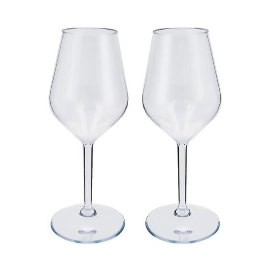 Set van 2 Lua Tritan wijnglazen camping reis wijnglazen witte wijn 470 ml