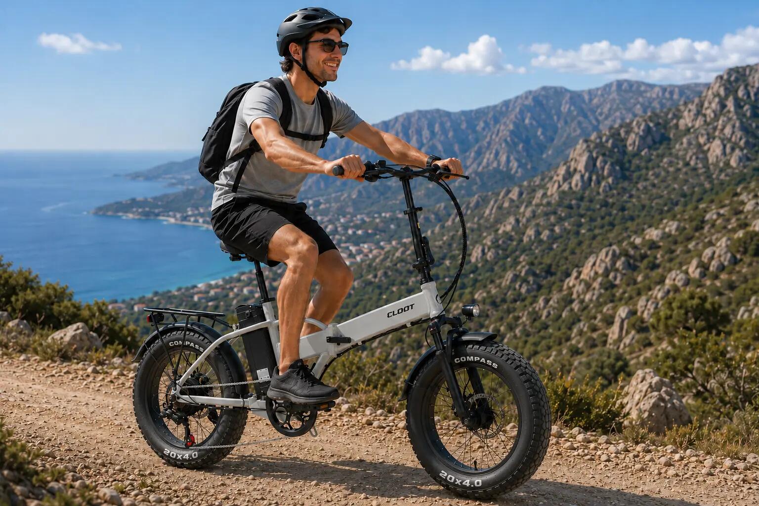 Bici elettrica pieghevole Fat  lunghe percorrenze CLOOT SKYLINE 4,0 2/14
