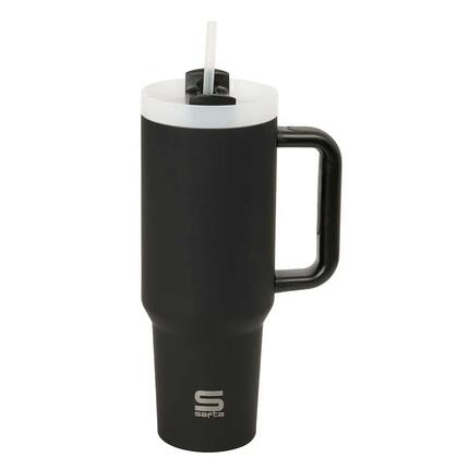 Thermosbecher aus Edelstahl Erwachsene Safta Grün Hoja mit Pajita und Asa 1,2 L