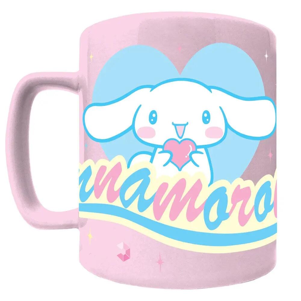 Taza con Funda de Peluche Bambini Cinnamoroll Hello Kitty Blu e Rosa 0,45 L 4/4