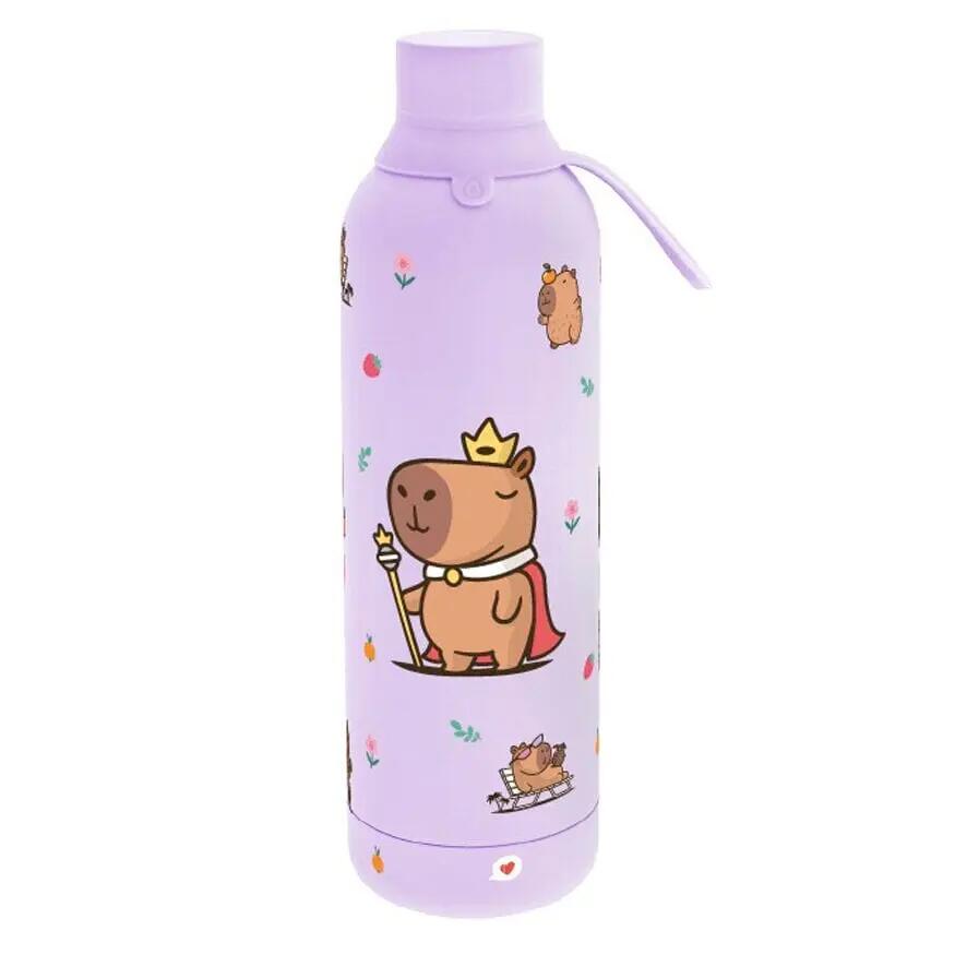 Borraccia termica Bambini Majesty Capibara Lila in acciaio inossidabile Sin BPA 2/3