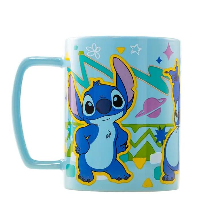 Taza Kinder Stitch de Cerámica mit Funda de Peluche Blau, Apta 0,45 L 3/4